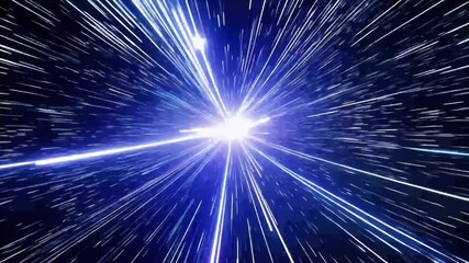 Wall Mural - warpspeed travel space 4K looping animation where flying lines stars streak incredible speeds giving thrilling sense fastpaced intergalactic movement abstract background beam black burst