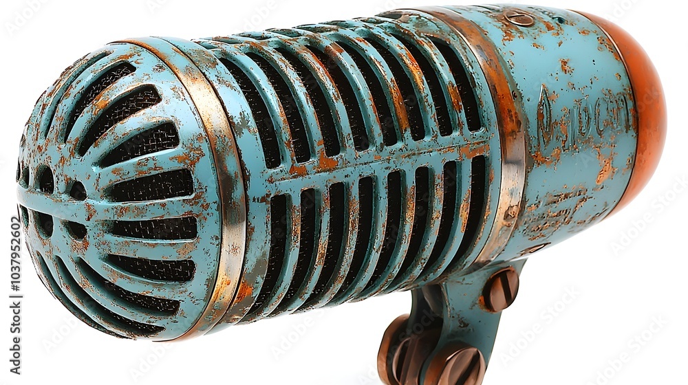 Vintage Retro Microphone Antique Recording Studio Audio Equipment Stock ...