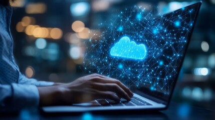 A programmer deploying a machine learning model in the cloud using a laptop