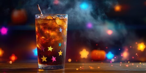 Wall Mural - Iced Tea with Star Design