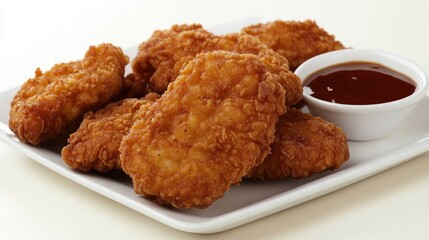 Poster - Crispy Chicken Nuggets with Dipping Sauce