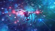 © nur - Drone in Flight with Network Connections
