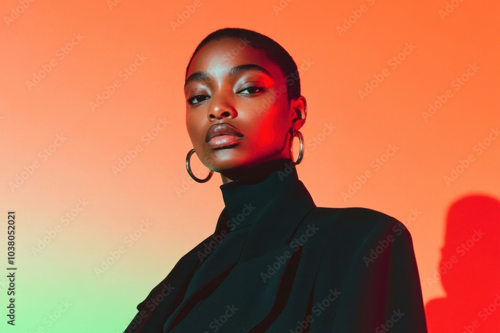 Model In Background Fashion model posing in front of vibrant background Stock Photo | Adobe ...