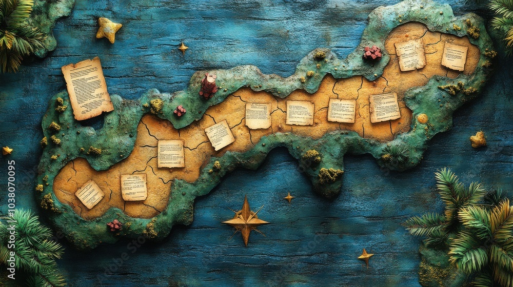 A whimsical illustration of a treasure map leading through student loan ...