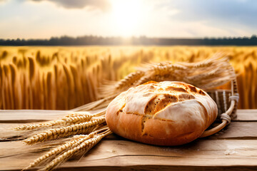 loaf of bread on the field