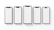 © Jasper - Realistic mobile phones with transparent screen. Smartphone mockup displays