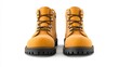 © studio clever - Pair of yellow safety boots with strong soles isolated on a white background perfect for construction or industrial themes. Generative AI
