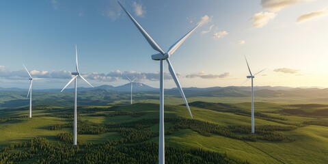 Vast Wind Turbines Harnessing Clean Energy