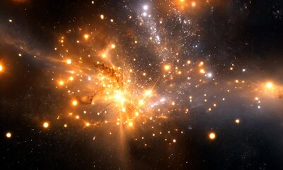 Wall Mural - cosmic nebula: a spectacular display of stellar birth and death