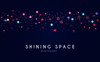 Wall Mural - bokeh colorful light effect. blur light design. confetti and holiday firecracker rainbow color effec