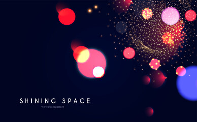 Wall Mural - bokeh colorful light effect. blur light design. confetti and holiday firecracker rainbow color effec