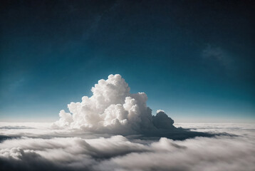 Realistic tranquil view of cloud landscape, beautiful background of paradise sky. Spiritual religious background 