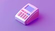 © Aloova - 3D render of an icon with a payment machine on a purple