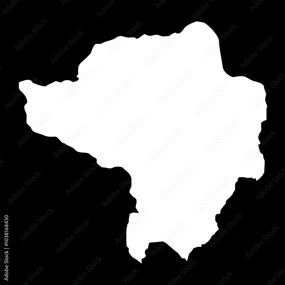 Butha Buthe district map, administrative division of Lesotho. Vector ...