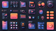 © Pirinda - Colorful Neon UI Kit with Futuristic App Icons and Buttons