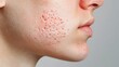 © ImagineWorld - Close-Up of Skin with Acne and Pimples on Cheek Highlighting Skin Conditions and Dermatological Issues