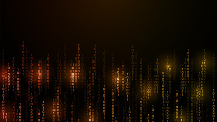 Wall Mural - matrix vector digital code rain in a matrix inspired futuristic style. light effect matrix backgroun