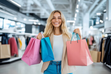 Women browsing and shopping at a local mall