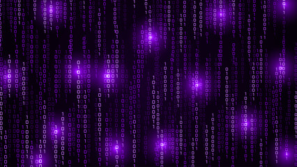 Wall Mural - matrix vector digital code rain in a matrix inspired futuristic style. light effect matrix backgroun