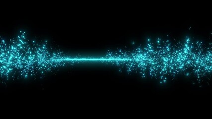 animated background with a central blue line with floating and glowing particles, representing a dat
