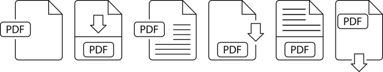 Set of PDF file formats