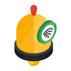 Sticker - Vector design of smart bell 

