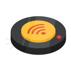 Wall Mural - Trendy vector design icon of smart roomba

