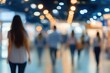 © rahwik - Abstract blurred people in event exhibition showroom. Business convention trade show or job fair. Business concept background