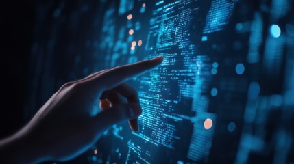 Hand Interacting with Digital Code