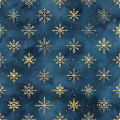 Snowflake pattern on blue background