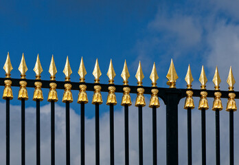 fence against blue sky