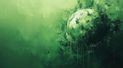 Wall Mural - Environmental business background with green tones. AI Generated