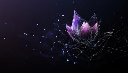 Abstract Geometric Lotus Flower