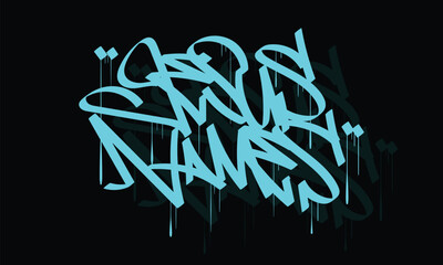 Canvas Print - JESUS NAMES graffiti tag style design