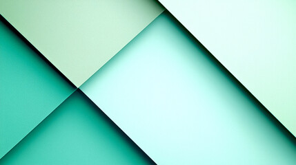 Wall Mural - Abstract green and blue geometric background with diagonal lines.