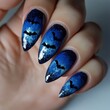 © Giorgi - halloween blue beautiful nails