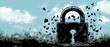 © Purichaya - Email Security Breach A dramatic illustration of a broken padlock symbolizing a breach in email security