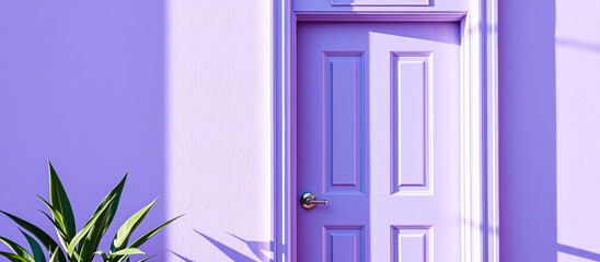 Canvas Print - lavender door the sunlight