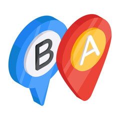 Sticker - Modern design icon of ab location 

