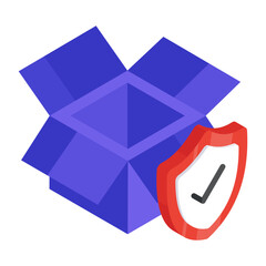 Poster - Editable design icon of parcel security

