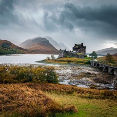 Wall Mural - Scottish Highlands, AI generated