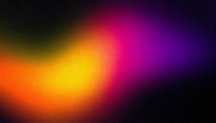 Wall Mural - abstract noisy grain texture effect orange purple magenta yellow color gradient banner background