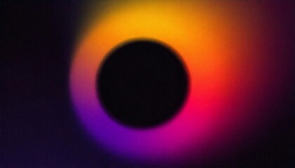 Wall Mural - abstract ring noisy grain texture effect orange purple magenta yellow color gradient banner backgrou
