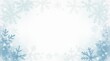 © rymarenko - Winter snow frame. Christmas watercolor Snowflakes border. Snowy frame frozen background