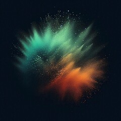 Wall Mural - grainy gradient abstract shape, noise texture on dark background