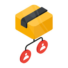 Sticker - An icon design of logistic network 

