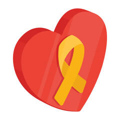 Sticker - A beautiful design icon of awareness ribbon

