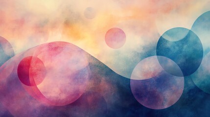 Abstract colorful background with circular shapes and textures.