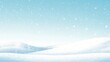 © ProStockGallery - Winter Wonderland Landscape with Snowfall and Snowy Hills -  Soft Blue Sky Background