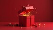 © Aiman - glowing gift box surrounded festive ornaments, representing the excitement and magic of holiday surprises